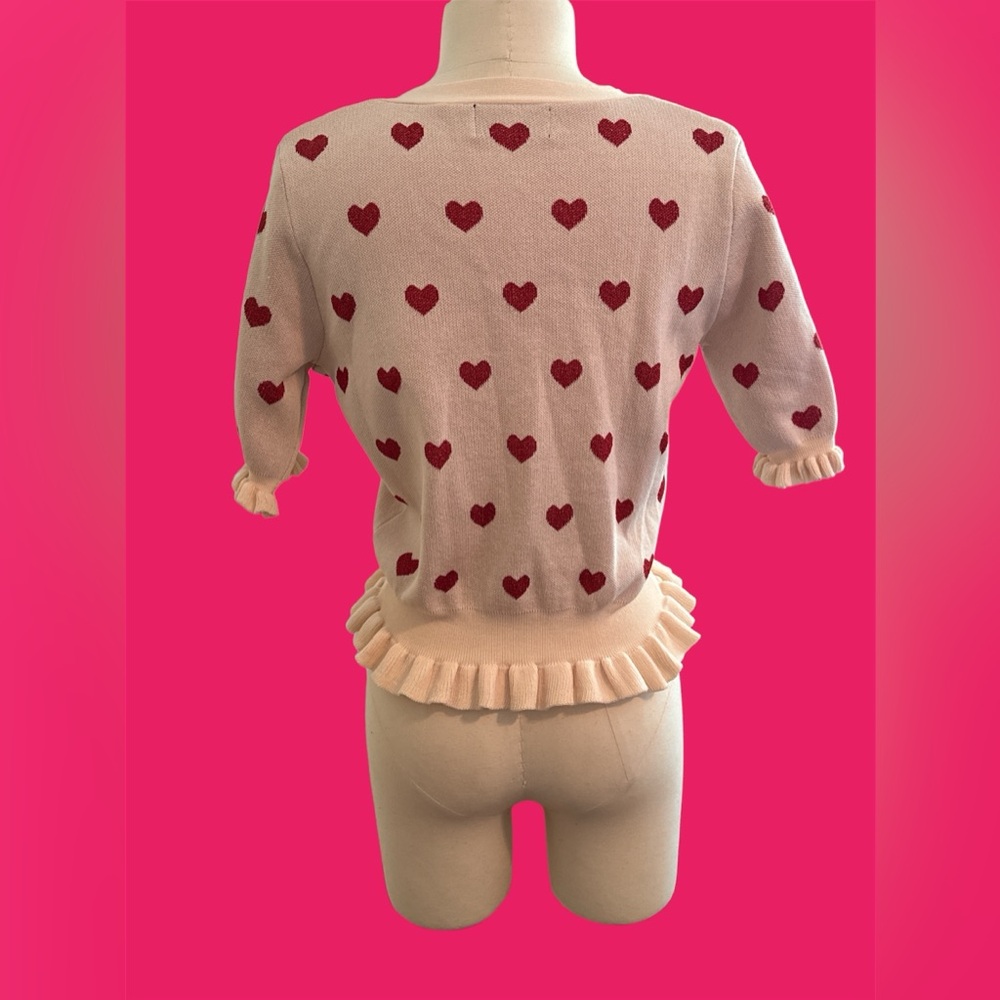 CIDER hearts short sleeve cardigan - medium - Picture 3 of 5